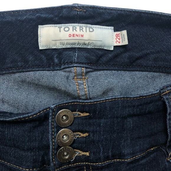 Torrid Zip Hem Super Skinny Jegging 22R Dark Wash - Picture 12 of 14